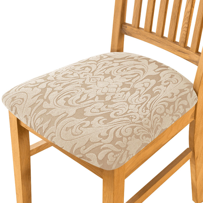 Charlton Home® Damask Printed High Stretch Box Cushion Dining Chair